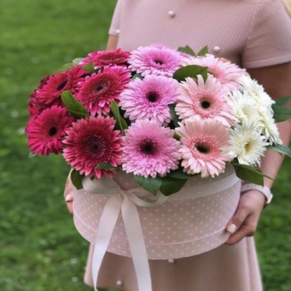  Kemer Blumenlieferung 21 Gerbera XL im Karton